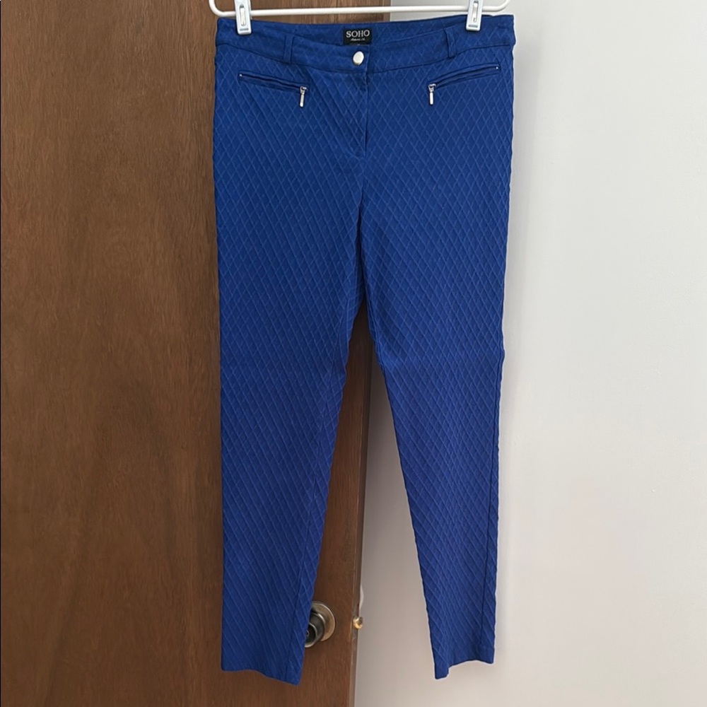 Soho Blue Ankle Cropped Pants